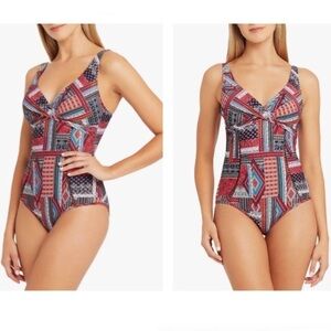 Sea Level Arielle Cross Front Multi Fit One-Piece Swimsuit Size 8
